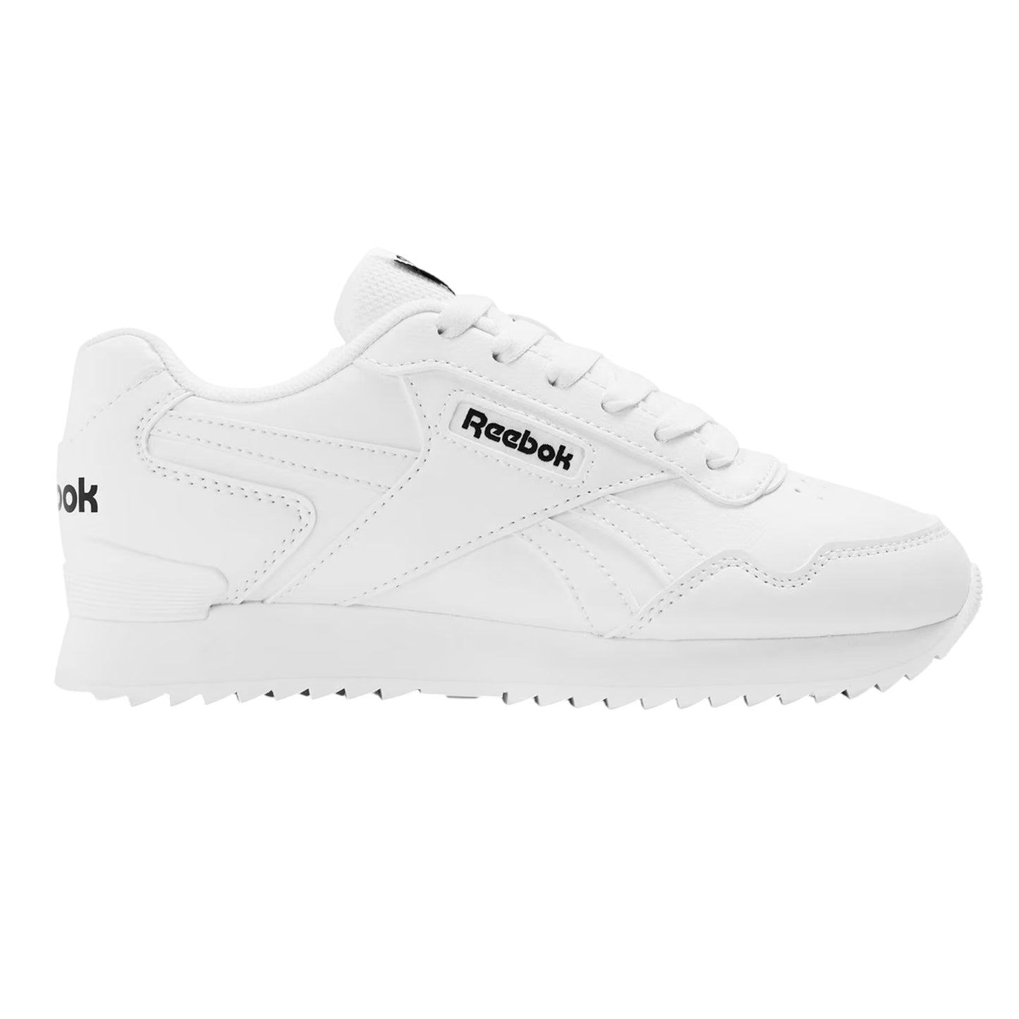 White - Front - Reebok Childrens-Kids Glideripclip Vegan Leather Trainers