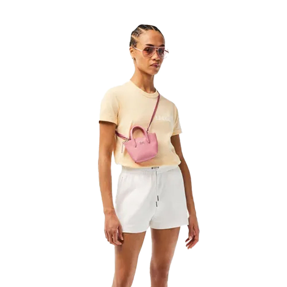 Yellow - Side - Lacoste Womens-Ladies Organic Cotton Slim T-Shirt