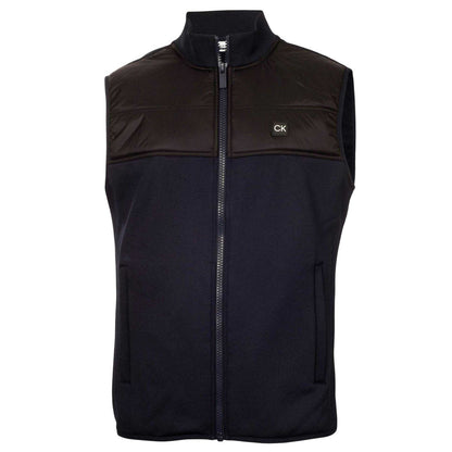Navy - Front - Calvin Klein Mens Performance Hybrid Golf Gilet