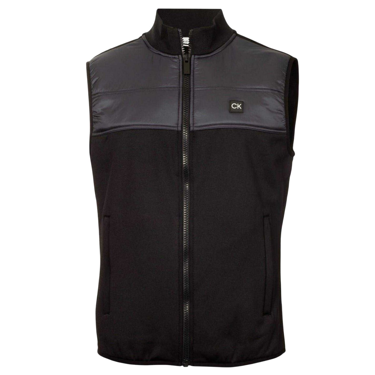 Black - Front - Calvin Klein Mens Performance Hybrid Golf Gilet