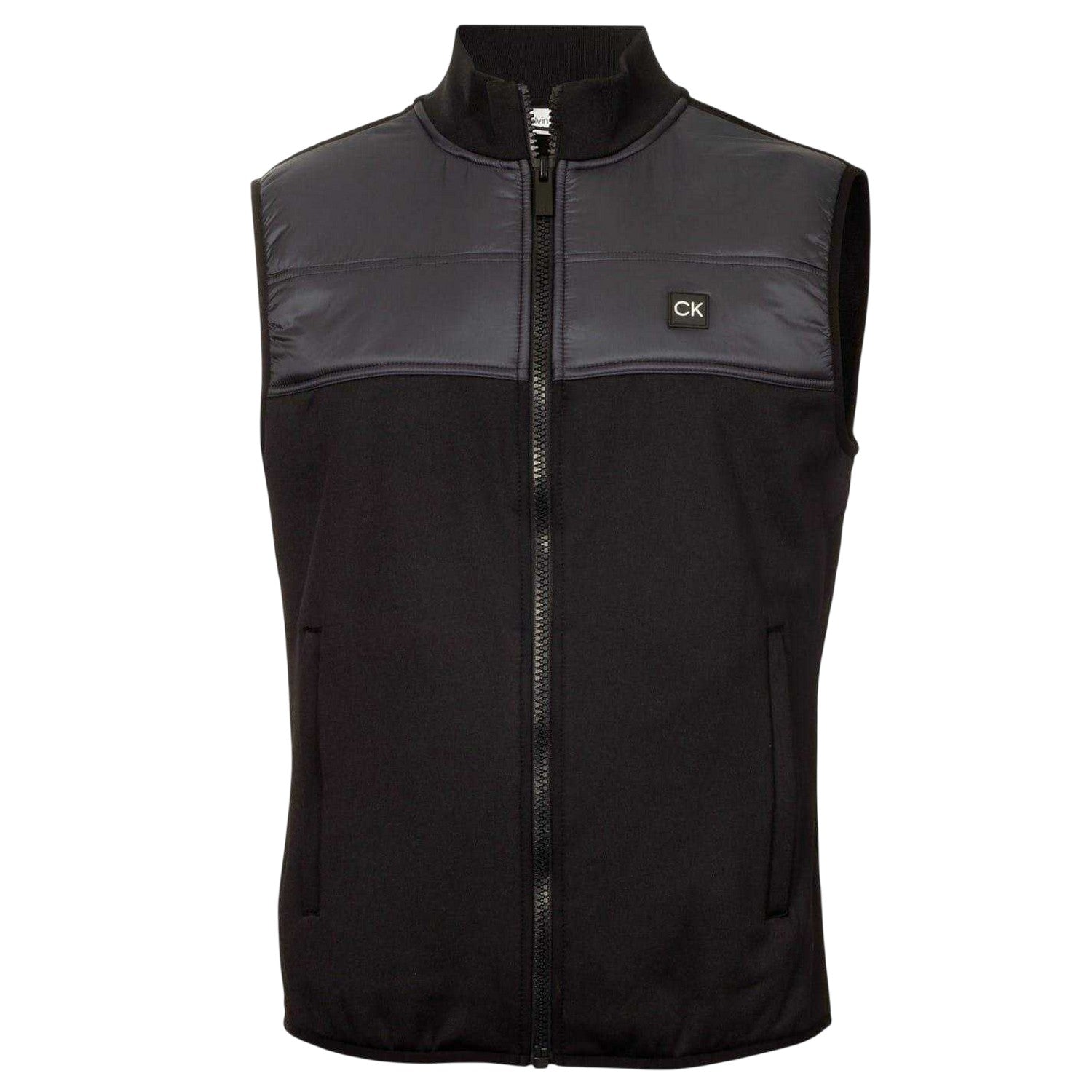 Black - Front - Calvin Klein Mens Performance Hybrid Golf Gilet