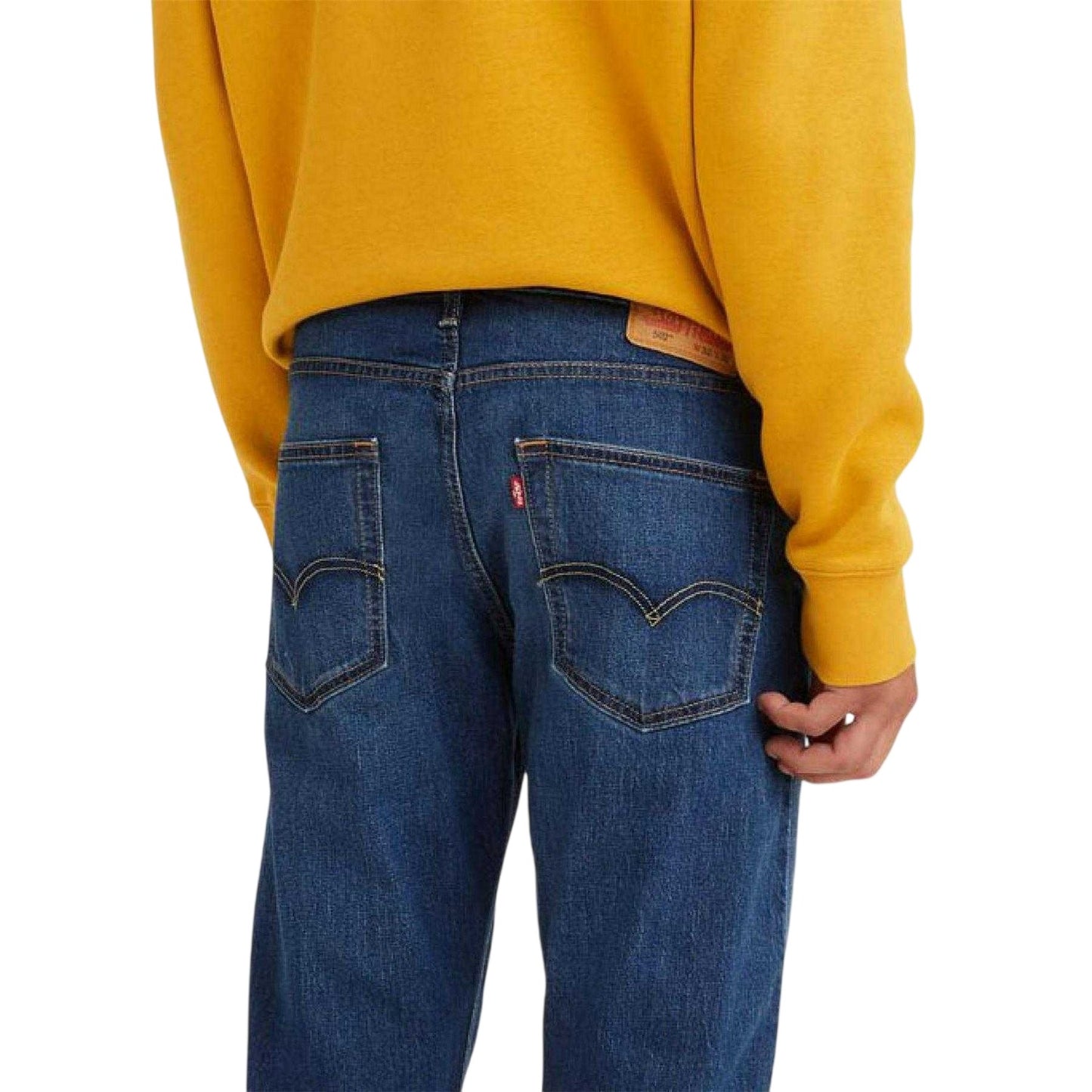 Cross The Sky - Side - Levis Mens 502 Sky Denim 5 Pockets Tapered Jeans
