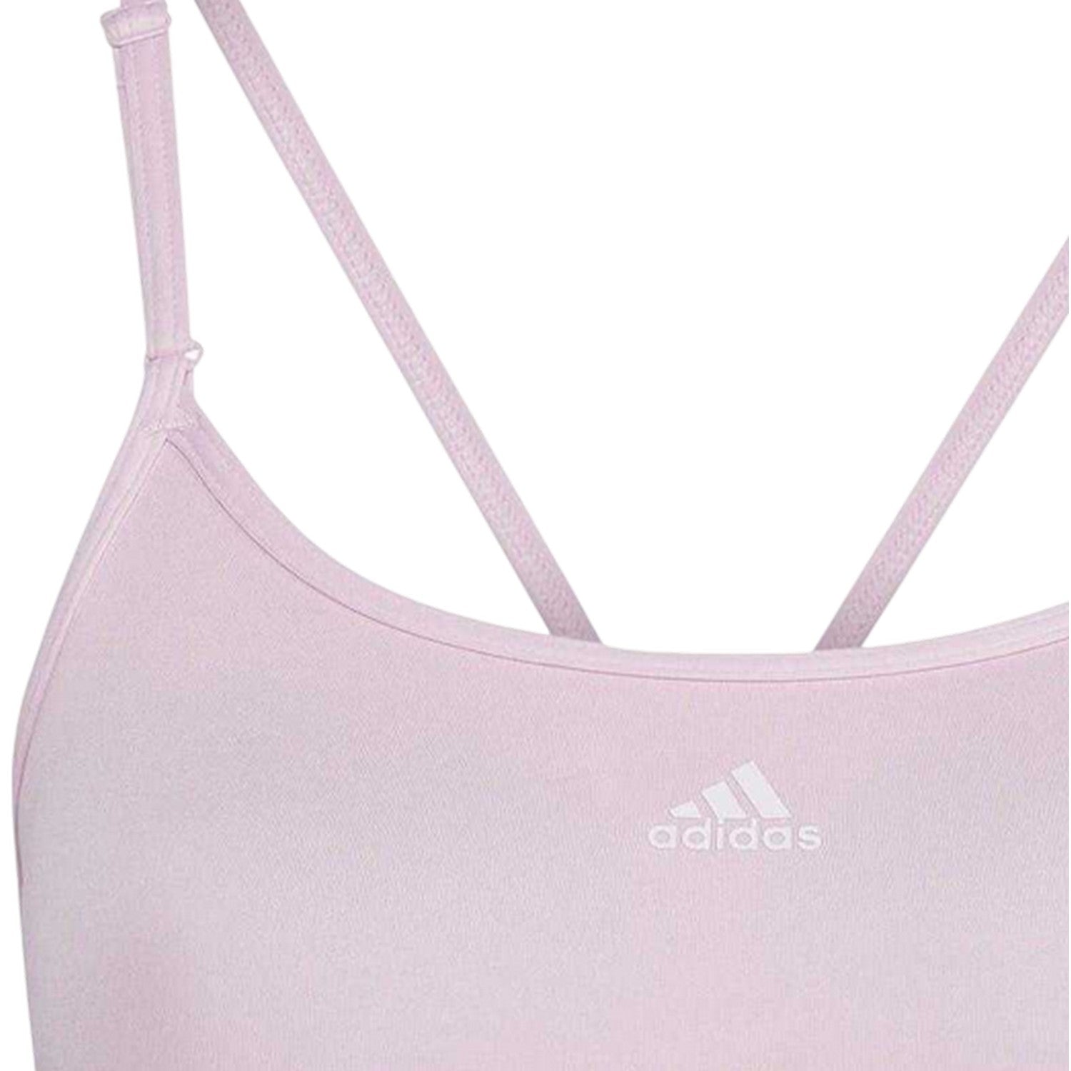 Pink - Side - Adidas Womens-Ladies Light Support Sports Bra