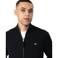 Black - Side - Gant Mens Lambswool Full Zip Cardigan
