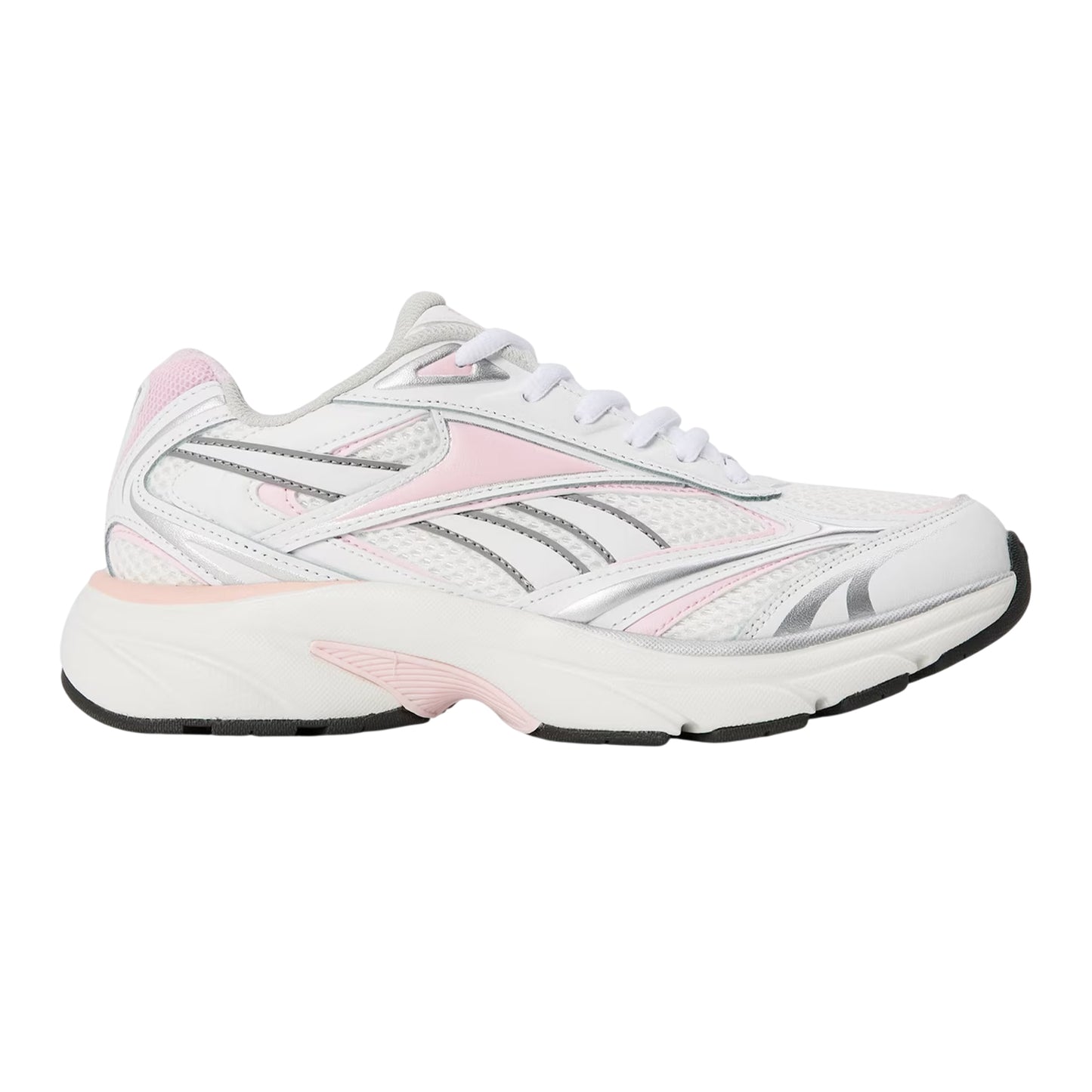 White-Silver-Berry - Front - Reebok Womens-Ladies Belwave Trainers