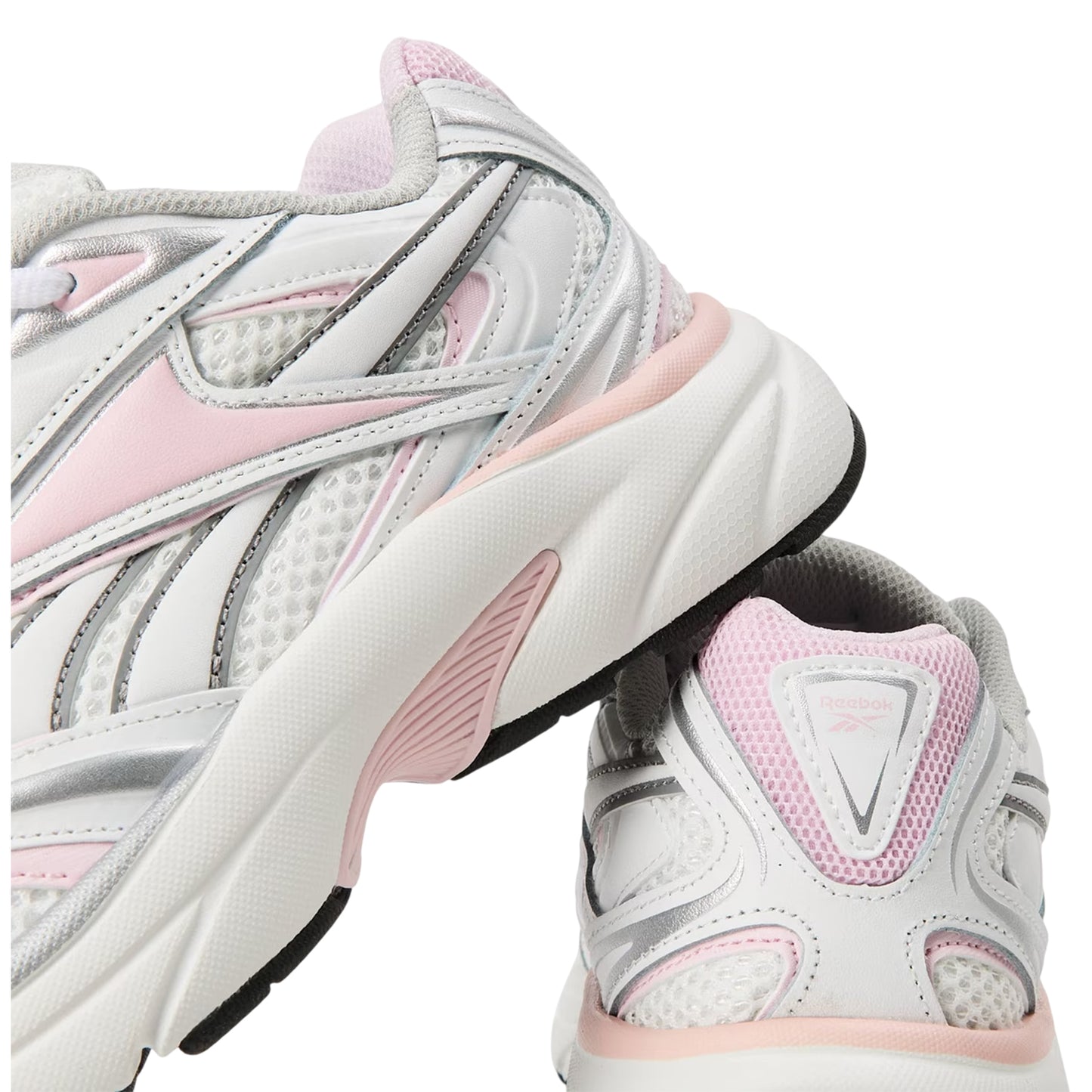 White-Silver-Berry - Side - Reebok Womens-Ladies Belwave Trainers