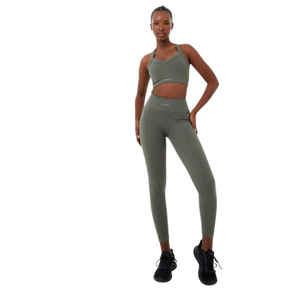 Light Khaki - Lifestyle - USA Pro Womens-Ladies Sophie Habboo Ribbed Sculpting Sports Bra