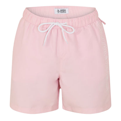 Peach Parfait - Front - Original Penguin Mens Logo Swim Shorts