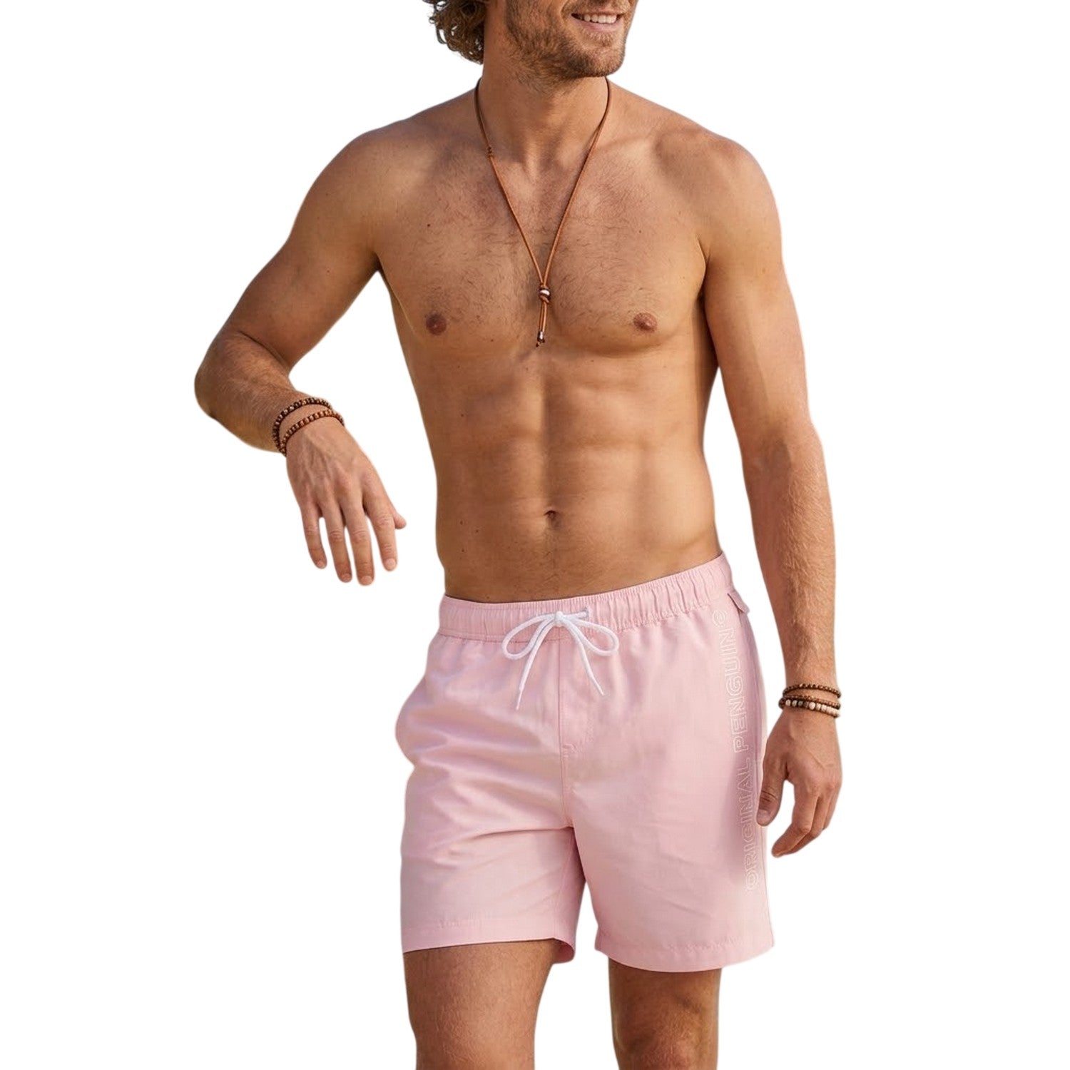 Peach Parfait - Lifestyle - Original Penguin Mens Logo Swim Shorts