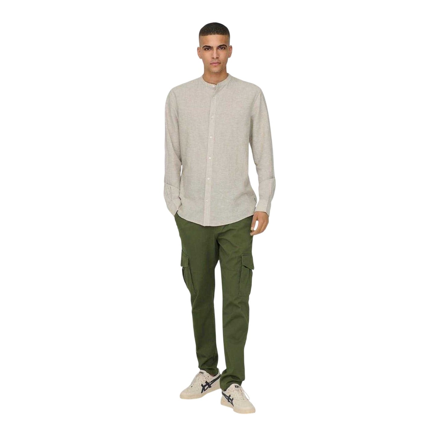 Olive Night - Lifestyle - Only Mens Dean Regular Cargo Trousers
