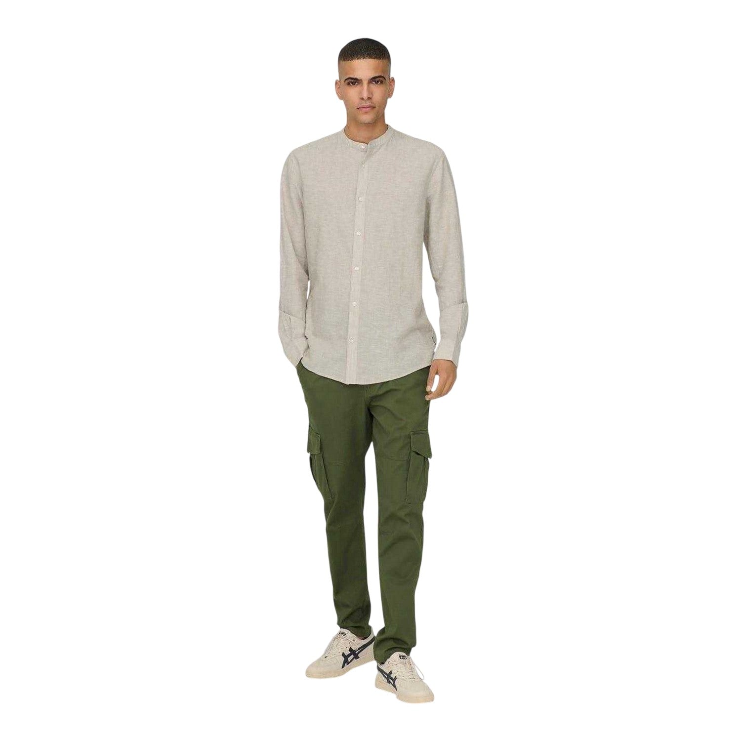 Olive Night - Lifestyle - Only Mens Dean Regular Cargo Trousers