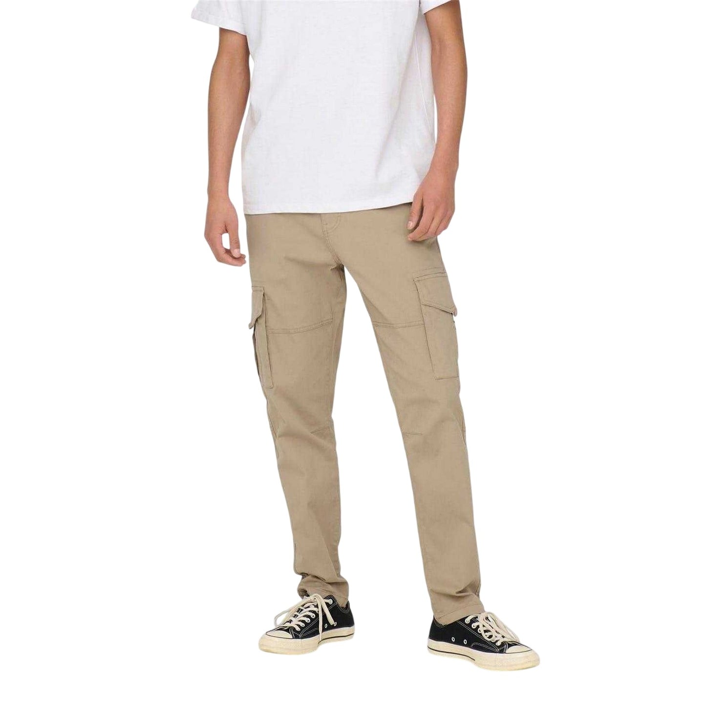 Crockery - Front - Only Mens Dean Regular Cargo Trousers
