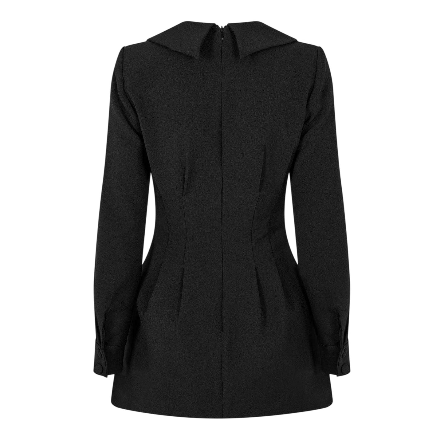 Black - Back - Odd Muse Womens-Ladies The Ultimate Mini Shirt Dress