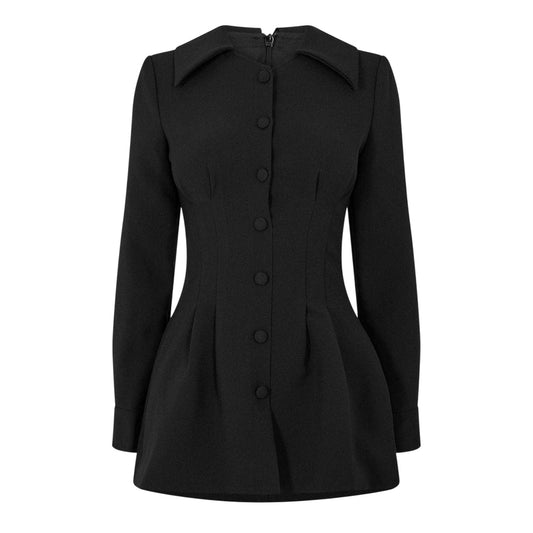 Black - Front - Odd Muse Womens-Ladies The Ultimate Mini Shirt Dress