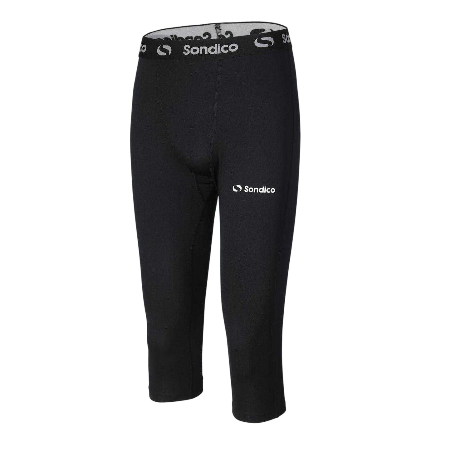 Black - Side - Sondico Mens Core 3-4 Tights