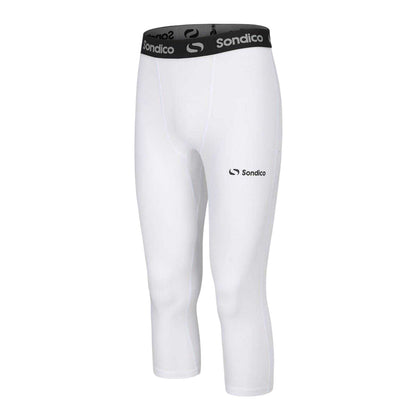 White - Side - Sondico Mens Core 3-4 Tights