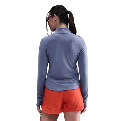 Indigo - Back - Nike Womens-Ladies T Flash Raglan Long-Sleeved Top