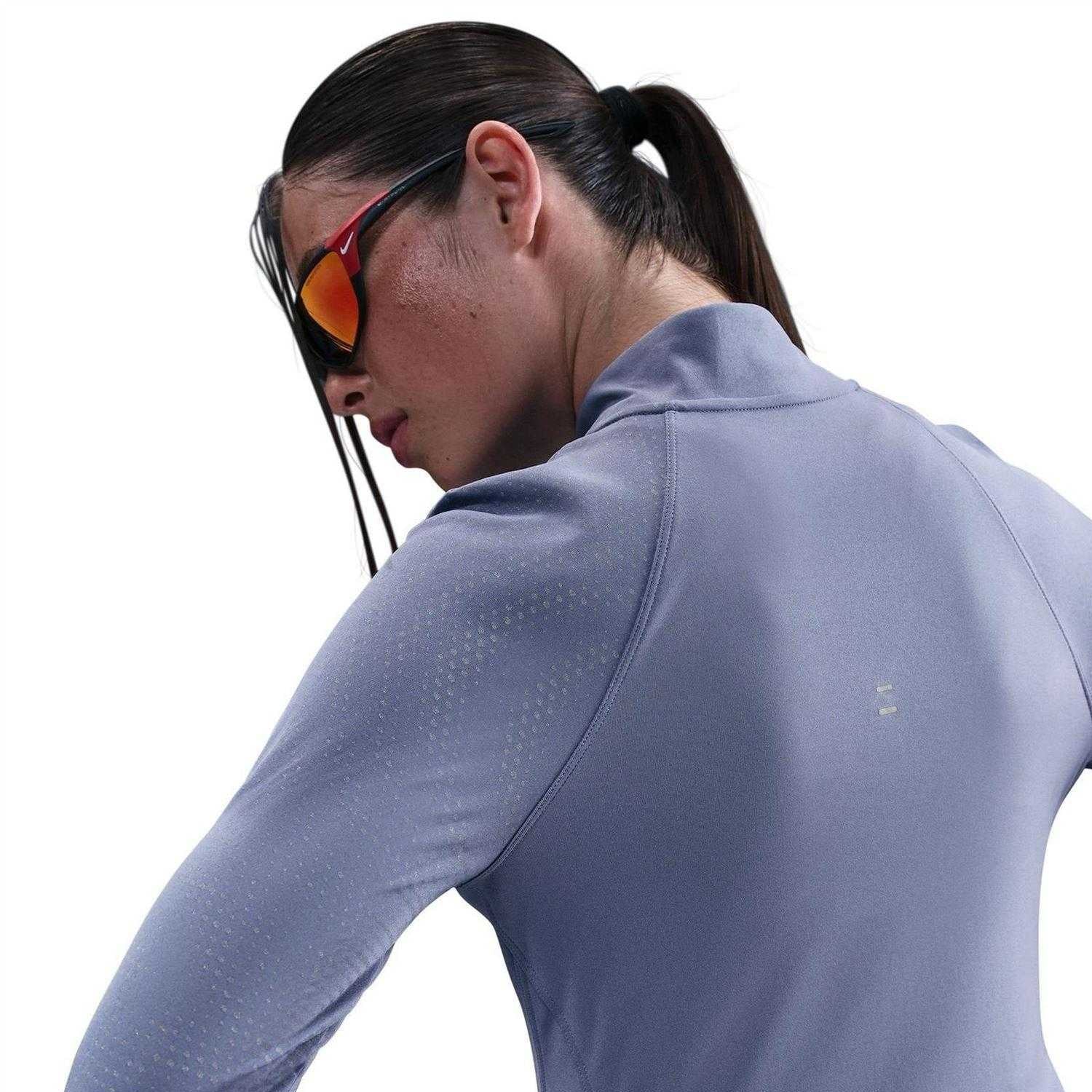 Indigo - Side - Nike Womens-Ladies T Flash Raglan Long-Sleeved Top