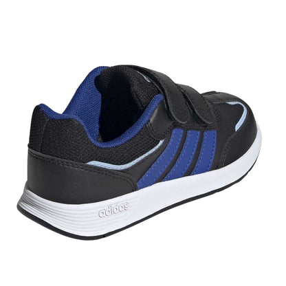 Black-Blue - Back - Adidas Childrens-Kids Tensaur Switch Hook and Loop Trainers