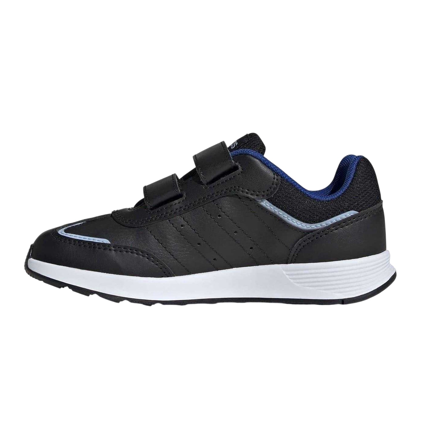 Black-Blue - Side - Adidas Childrens-Kids Tensaur Switch Hook and Loop Trainers