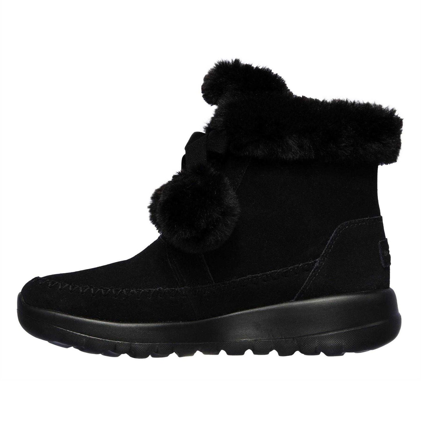 Black - Back - Skechers Womens-Ladies On The Go Joy Leather Ankle Boots