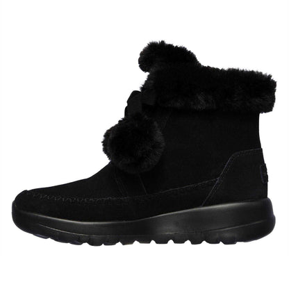 Black - Back - Skechers Womens-Ladies On The Go Joy Leather Ankle Boots