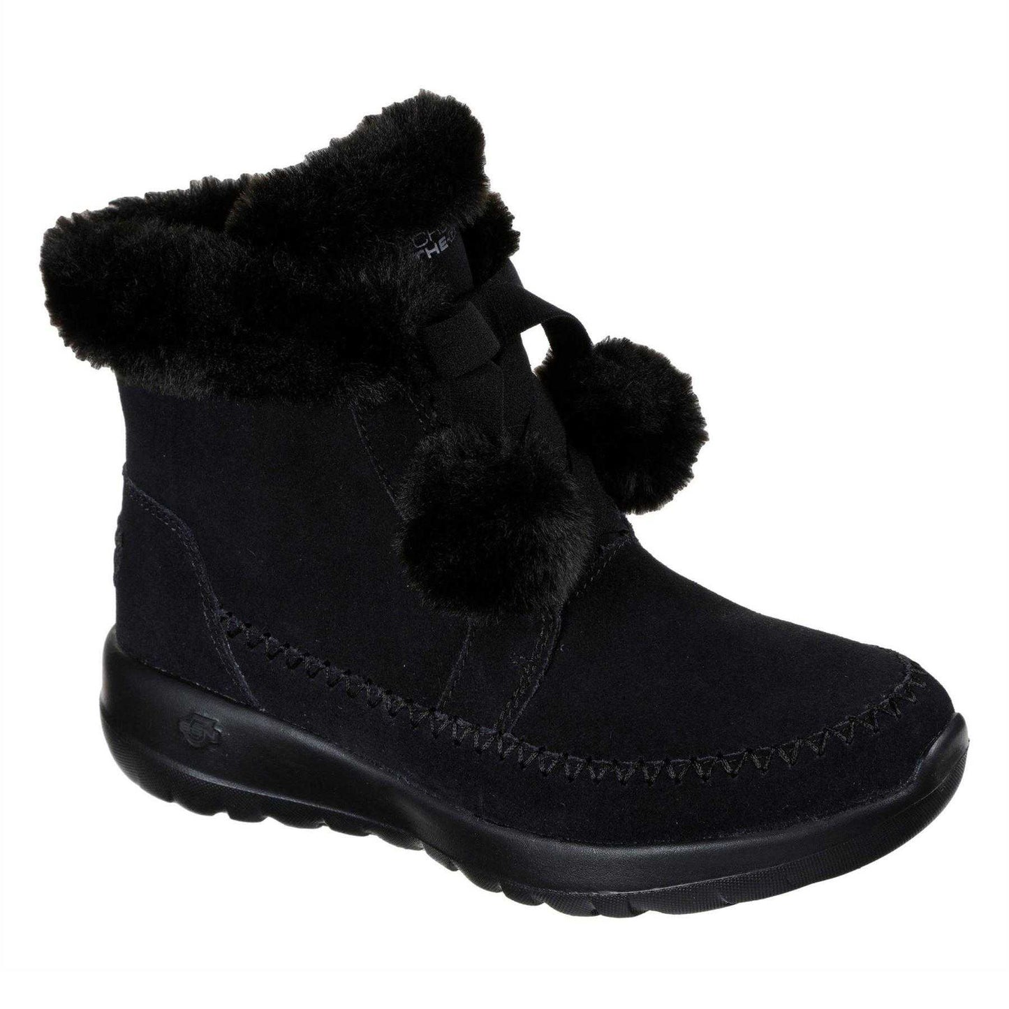 Black - Front - Skechers Womens-Ladies On The Go Joy Leather Ankle Boots