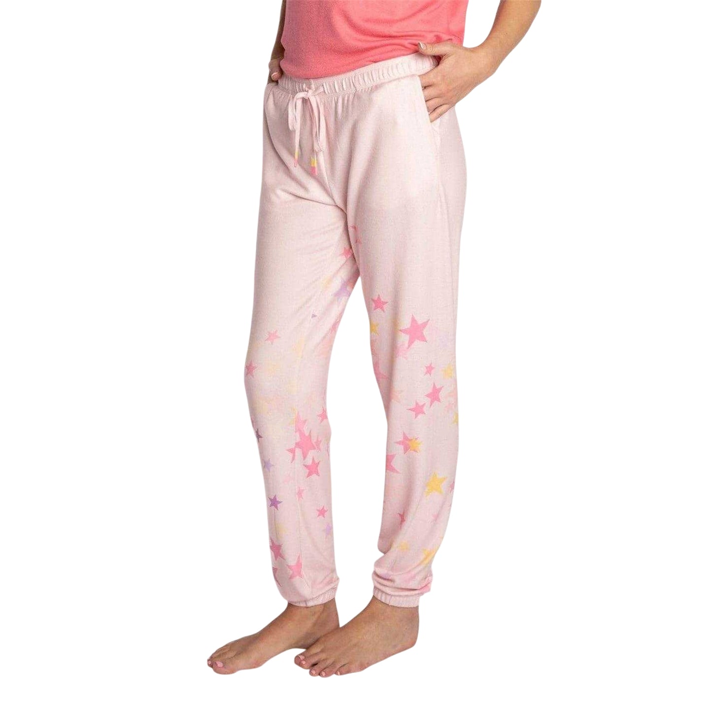 Rosa - Front - PJ Salvage Womens-Ladies Stars Joggers