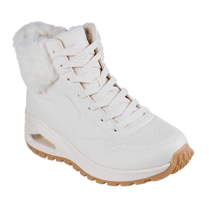 White - Front - Skechers Womens-Ladies Uno Rugged Waterproof Ankle Boots