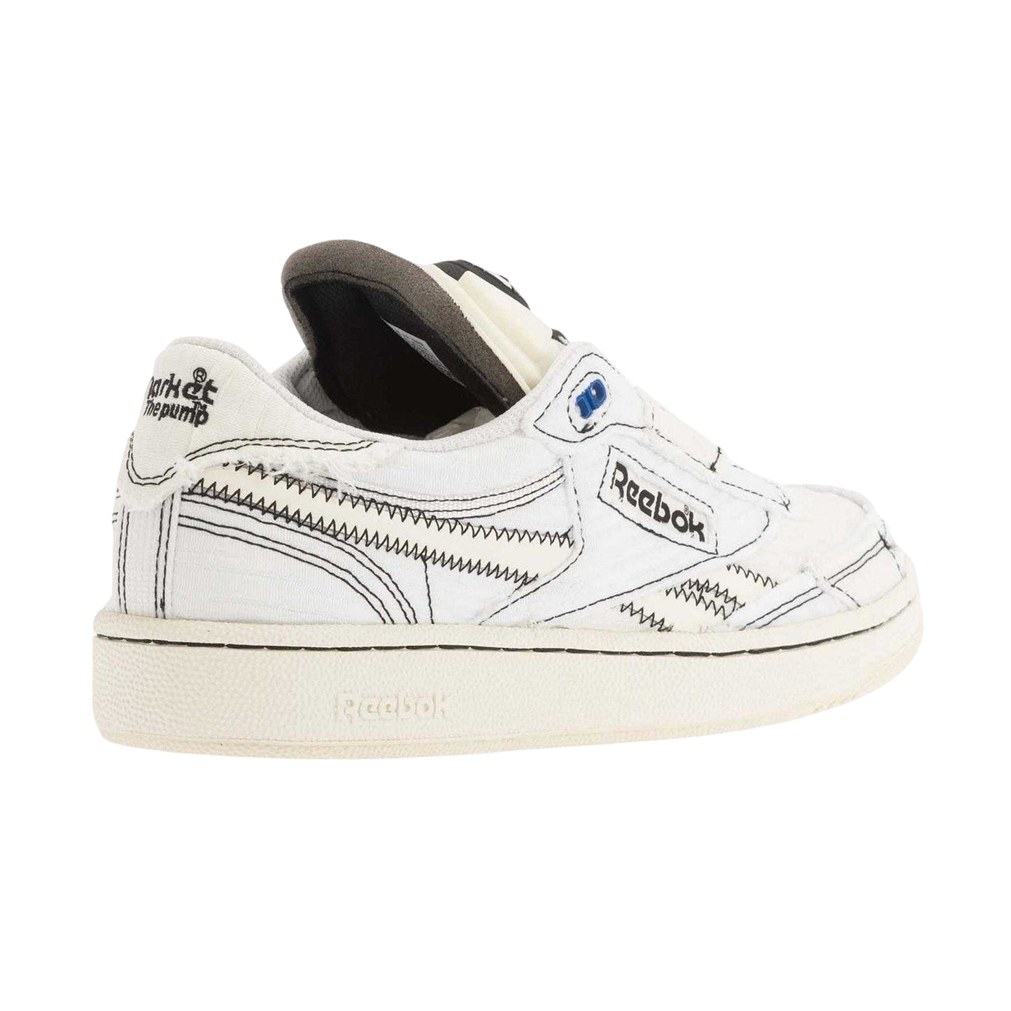White-Black - Back - Reebok Mens Club C 85 Trainers