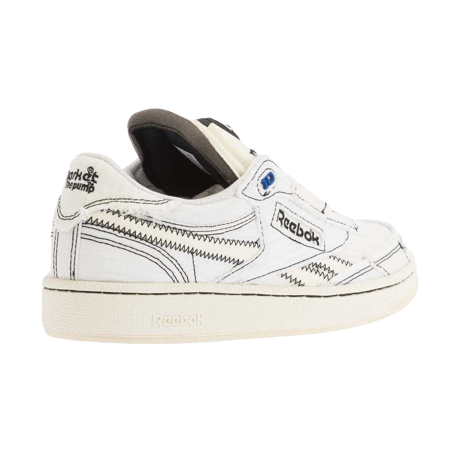 White-Black - Back - Reebok Mens Club C 85 Trainers