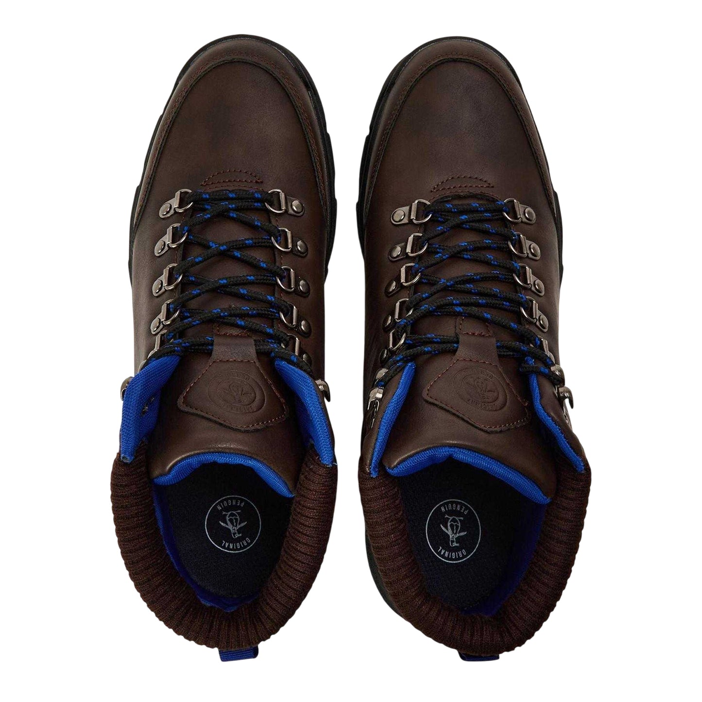 Brown - Side - Original Penguin Mens Hiking Boots