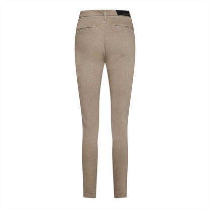 Beige - Back - Replay Womens-Ladies Cotton Slim Jeans
