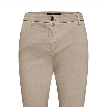 Beige - Side - Replay Womens-Ladies Cotton Slim Jeans