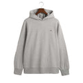 Grey - Front - Gant Mens Archive Shield Embroidered Hoodie