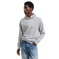 Grey - Side - Gant Mens Archive Shield Embroidered Hoodie
