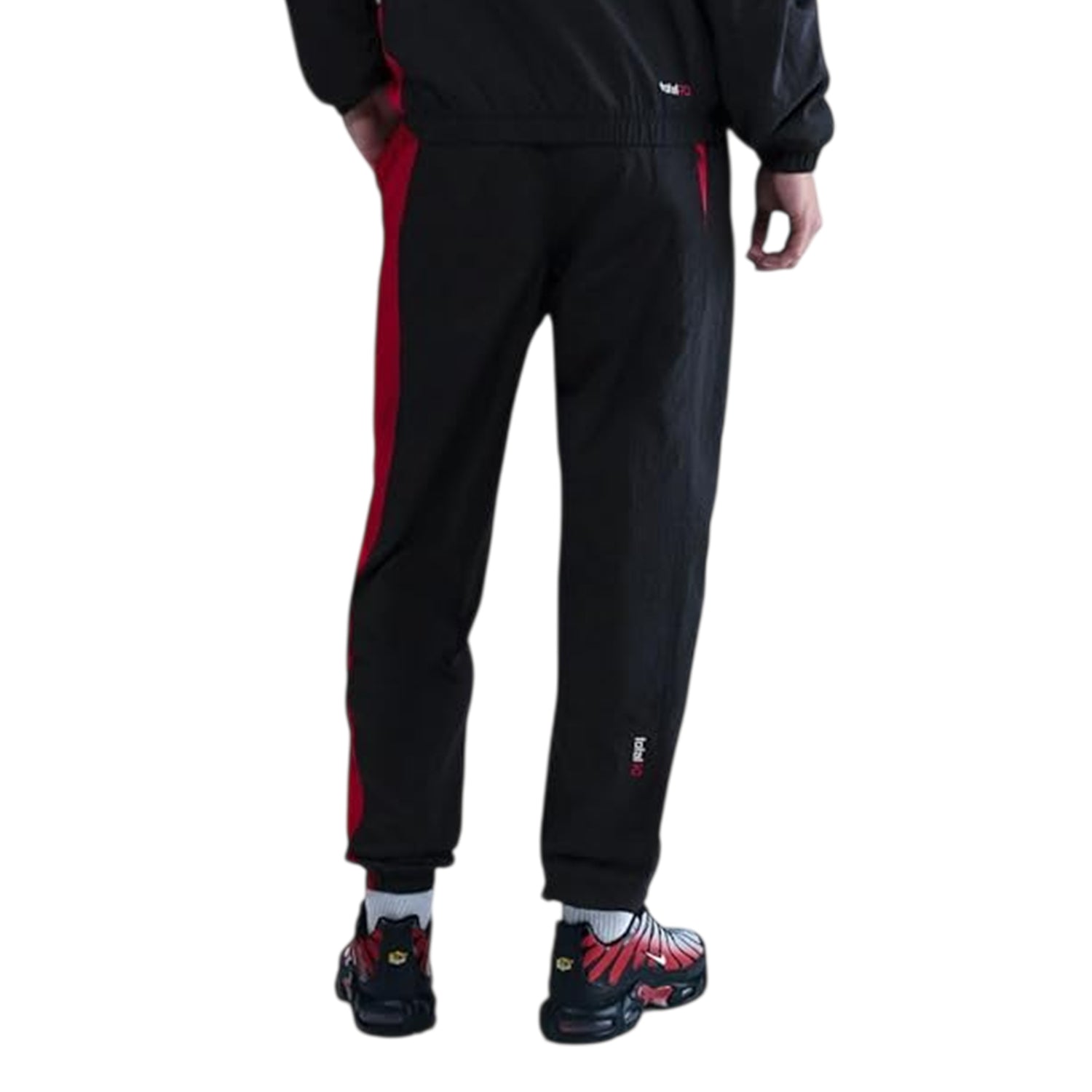 Black-Red - Back - Nike Mens T90 Tracksuit Bottoms