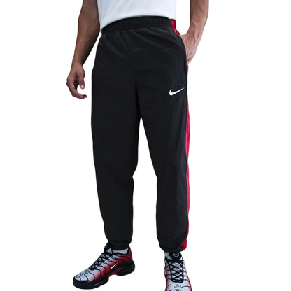Black-Red - Side - Nike Mens T90 Tracksuit Bottoms