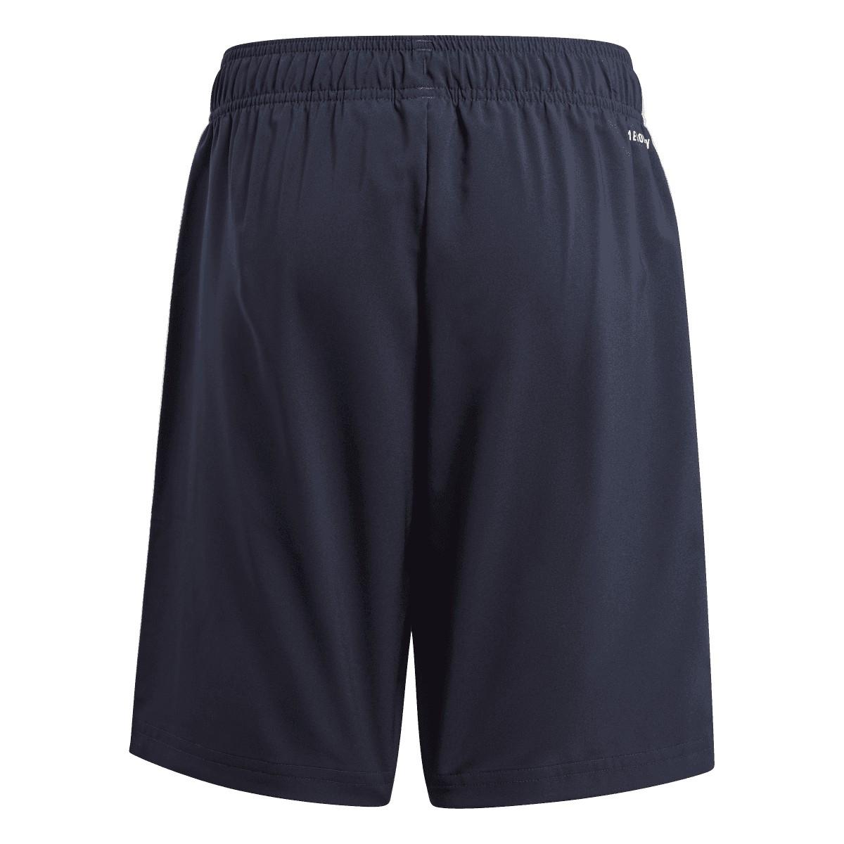 Inkwell-White - Back - Adidas Boys Essentials Chelsea 3 Stripes Shorts