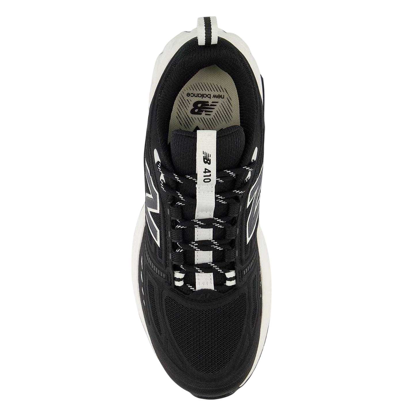 Black-White - Side - New Balance Mens Trail 410 Shoes