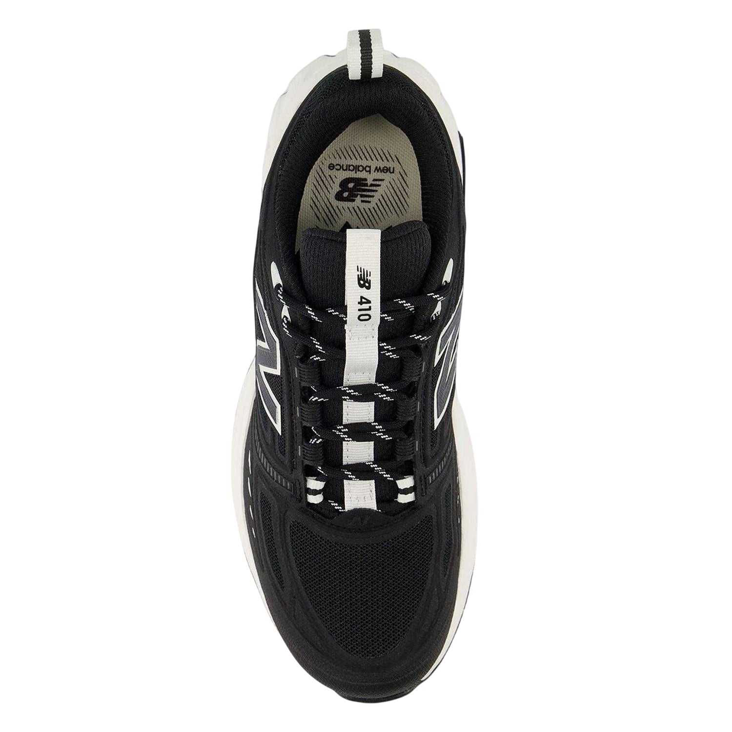 Black-White - Side - New Balance Mens Trail 410 Shoes