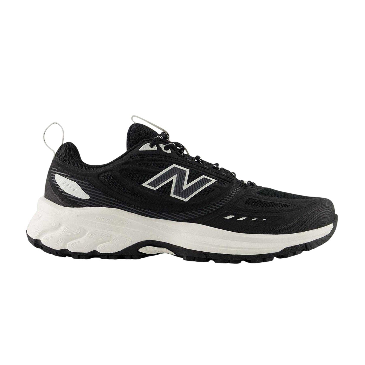 Black-White - Front - New Balance Mens Trail 410 Shoes