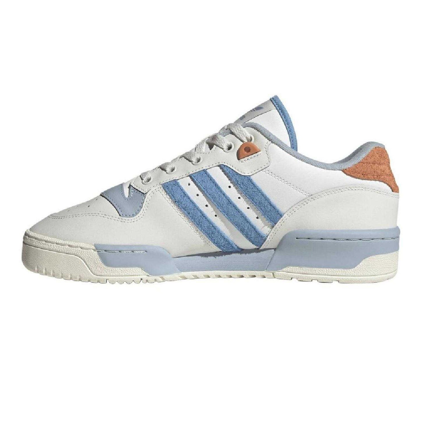 White-Blue - Back - Adidas Mens Rivalry Leather Trainers