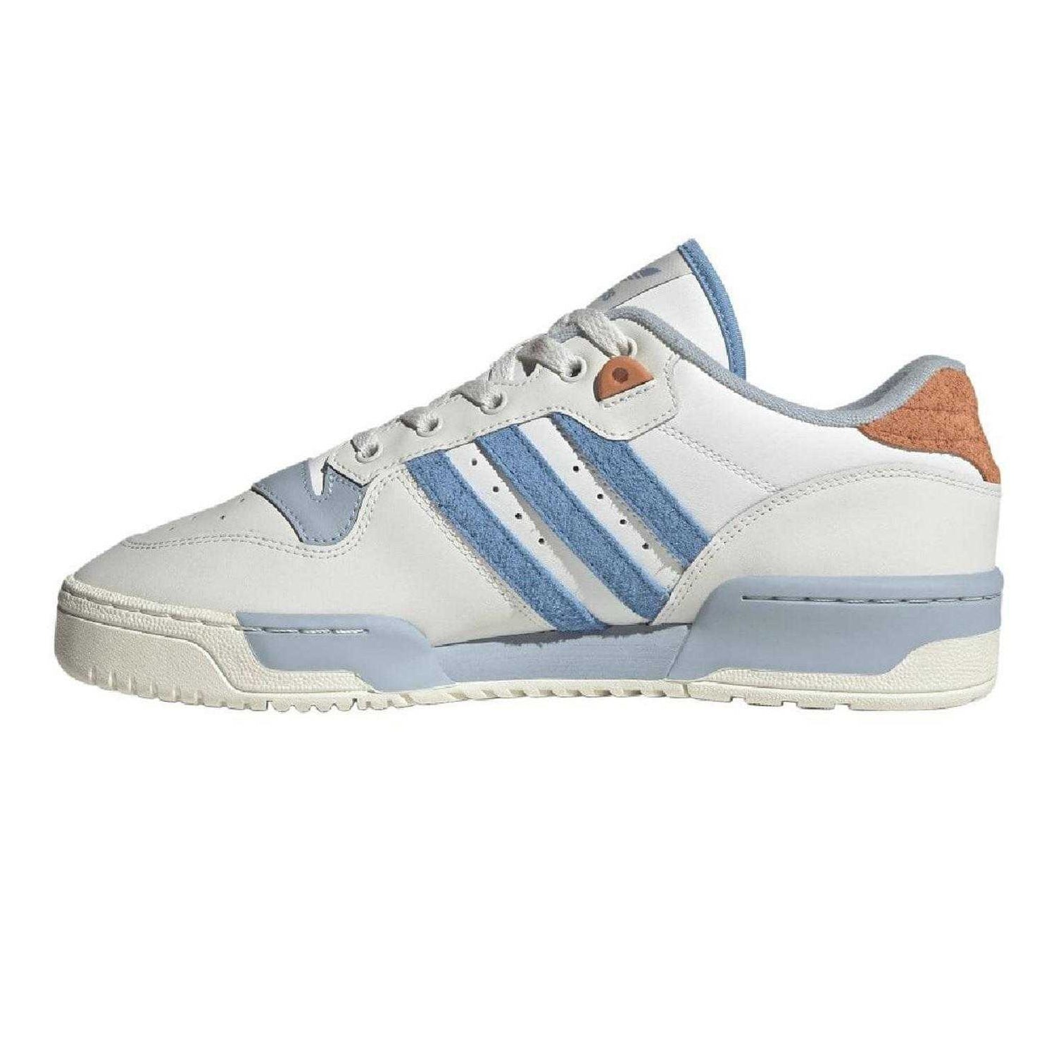 White-Blue - Back - Adidas Mens Rivalry Leather Trainers