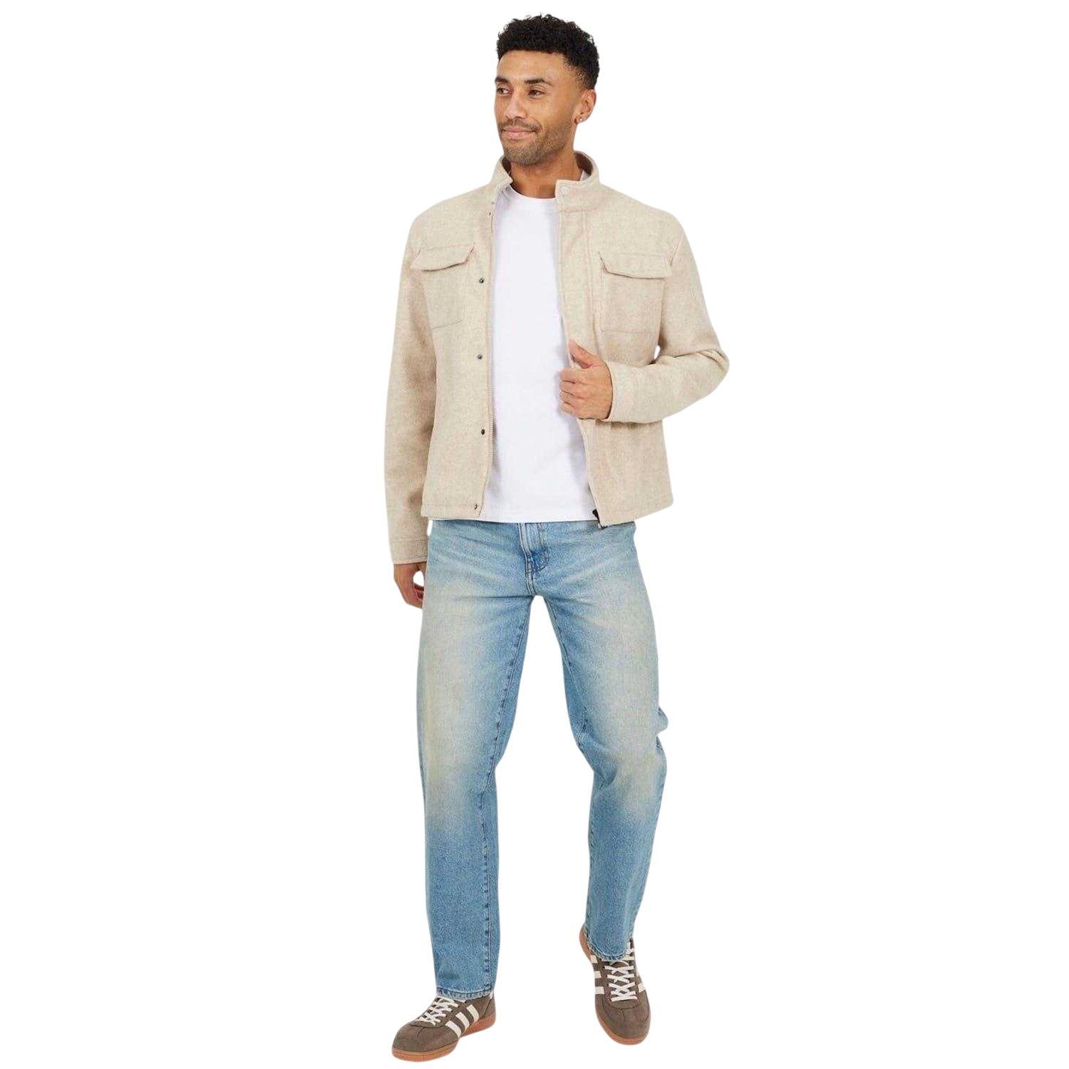 Cream - Lifestyle - Brave Soul Mens Harrington Jacket