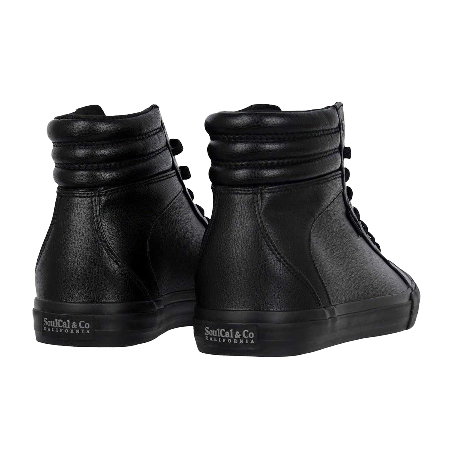 Black - Back - SoulCal Mens High Top Trainers
