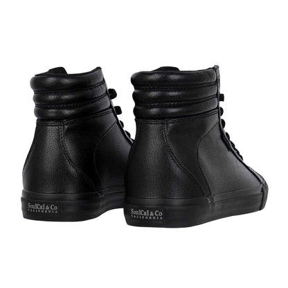 Black - Back - SoulCal Mens High Top Trainers