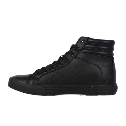 Black - Side - SoulCal Mens High Top Trainers
