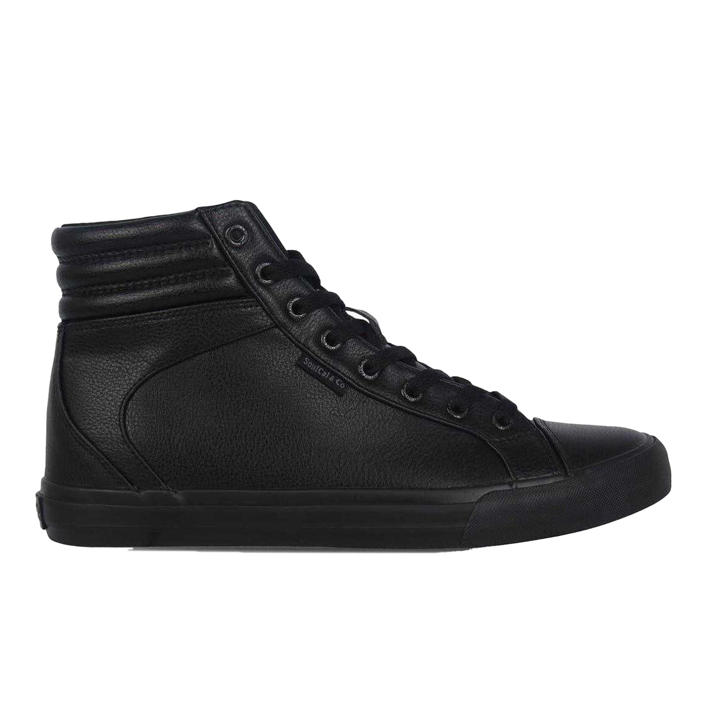 Black - Front - SoulCal Mens High Top Trainers
