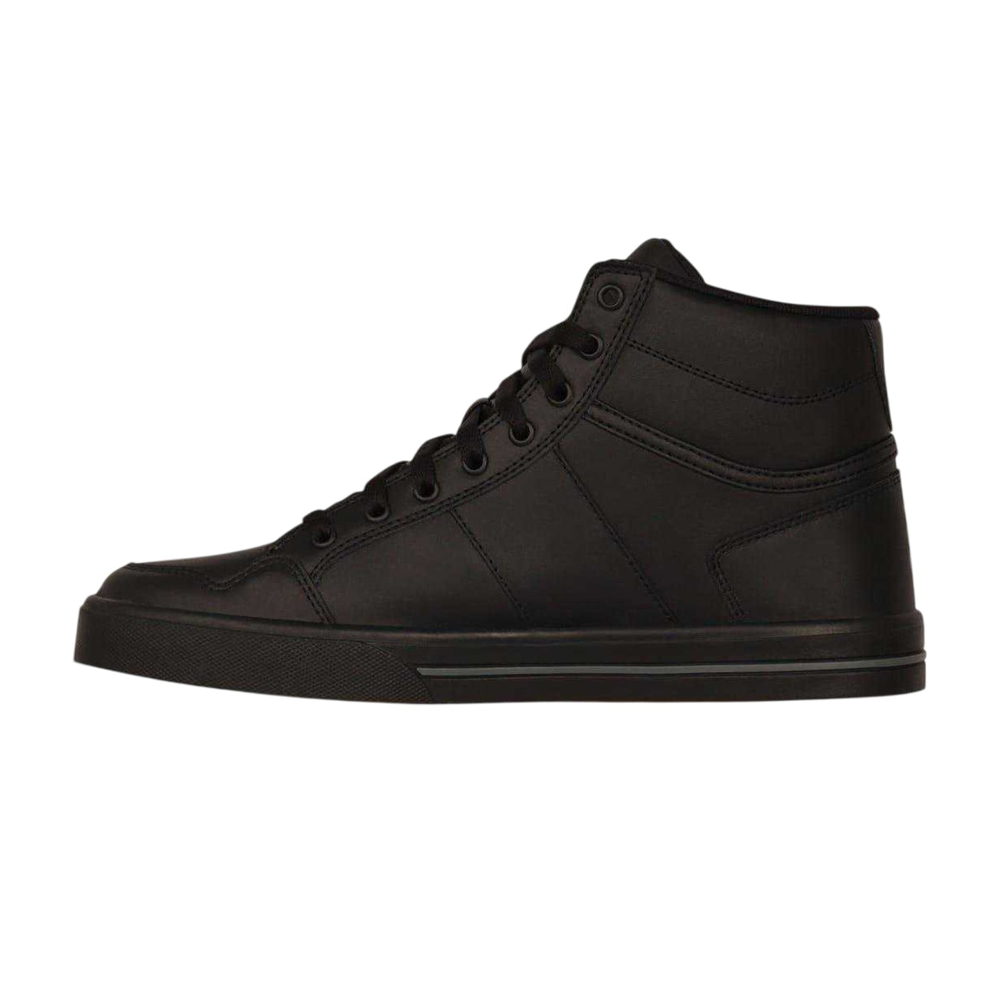 Black-Charcoal - Side - Lonsdale Mens Canons Flat Trainers